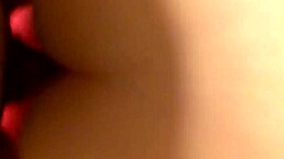 Girlfriend and boyfriend get into doggy style for close-up homemade fun.