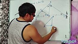 hey, like, trigonometry class turns into this wild sexual calculation with my asian teacher and student in the bedroom