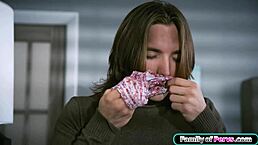 Am I caught sniffing my stepaunt's panties again?