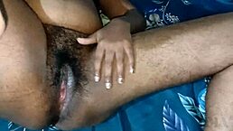 Beautiful Indian woman with big natural tits and hairy wet pussy reaches orgasm in passionate lovemaking