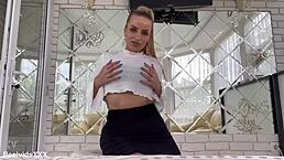 Can this sexy cougar handle rubbing her wet shaved pussy and vibrator fucking until squirting orgasm?