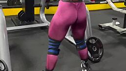 Big ass and tits in rich training session contrast or tease?