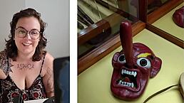 U F Os unidentified fucking objects with hairy girlfriend using dildo and vibrator in cage