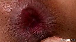 This Japanese girl takes a toy deep in her tight asshole, super hot close-up action