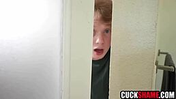 Step mom charlotte rayn fucks step sons friend while cuckold hubby watches