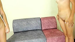 Teen stepsisters seduce and fuck their stepdad's friend outdoors in wild group action until double facial cumshot