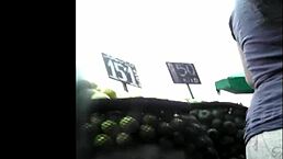 haciendo sus compras in a casual peruvian setting, she browses items and picks favorites during the outing