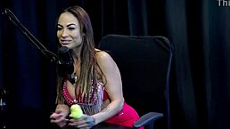 The tattooed teen brunette joined a group session in big ass lingerie. She handled interracial handjobs and toys outdoors in sheer red attire.