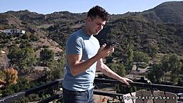 Mature stepmom sucks and fucks huge dick to stepson in bathroom.