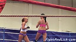 Wild eurobabes are having an intense fight, diving into muff and licking pussies during wrestling match.