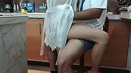 stepsister sucks cock for blowjob then gives quickie happy ending with mouthful cum