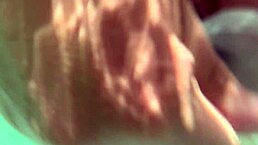 teen blonde shoves dildo underwater for creampie close-up