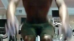 Why Does This Athletic Brunette Milf Pole Dance In Gym With Skinny Body?