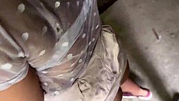 Public student lets teacher fuck her after catching her with clothes on backyard balcony