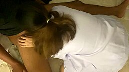 thai nurse patient wet pussy creampie action