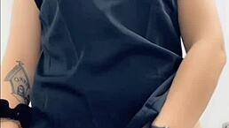 Hey, just having a lil fun at work teasing my wet pussy and big clit.