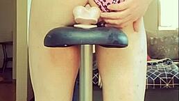 Tranny babe Veronica trains with toys in solo session