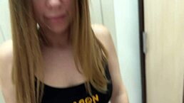 sexy wife gives deepthroat blowjob in pov before getting creampie in her pussy from first time homemade action