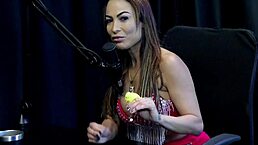 The tattooed teen brunette joined a group session in big ass lingerie. She handled interracial handjobs and toys outdoors in sheer red attire.