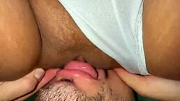 giving the best vagina suck with lots of saliva in close-up pov