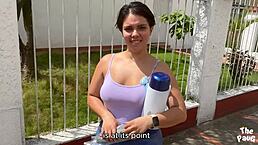 paula beautiful colombian big ass in her first porn casting with sexy housewife roleplay and curvy fat body