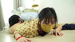 horny indian maid babe feels intense desire during close-up couple work