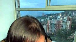 three colombian stepsiblings vacation in medellin apartment. they engage in intense roleplay with big cock pov action and cum on tits.