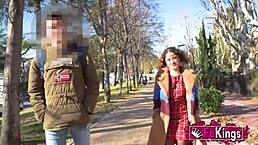 elena de la vega hunts a good stallion in the street for outdoor riding fun