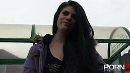 Hey, check out how we picked up lucia love for some outdoor fun with pissing and kissing 😏