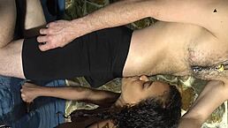 oh wow, we're this lovely couple messin' with kegel balls and that strong clit vibrator, she squirts so much over him