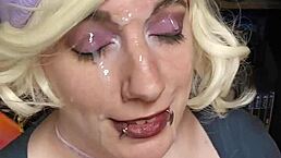 He Spots My Saggy 38F Tits and Covers Face in Huge Cumshot