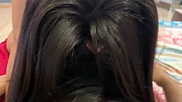 Caught Brunette With Big Ass Sucking And Riding Cock Nonstop In Real Homemade Video