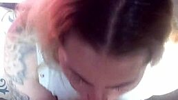 Blonde slut enjoys early morning interracial encounter with big cock leading to cum in mouth