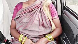 big boobs house maid gets car sex with telugu dirty talks