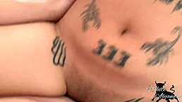 My stepsister is so perverse and horny with tattoo licking blowjob fucking in shower massage.