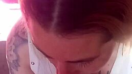 Blonde slut enjoys early morning interracial encounter with big cock leading to cum in mouth