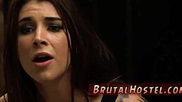 excited youthful 18+ tourists felicity get into hard bondage gangbang outdoor with group banging and domination vibes.