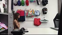 So this shoplifter ends up with a strict cavity search and big cock from the mall guard in LifterMilf