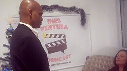 I went to work as security and ended up fucking hot with Ines Ventura, that sexy interracial Latina