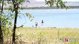 Hey, are you up for watching Natali Quinn hunt for public fucks? She spots her target in the swamp for rough doggystyle riding with this amateur milf.