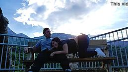 SE LA CHUPO AL DESCONOCIDO EN LA MONTA�A! Teen Amateur Latina Babysitter Sucks Stranger In Mountains. Wild Riding And Flashing Follow!