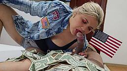 Blonde Fuck Doll Sucks Old Cock For Cash But Ends Up Flying High