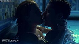 Celebrity girl finishes swimming lessons in high definition California setting