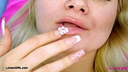 flawless blonde beauty reveals her sexy body