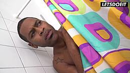 Big tits tattooed milf enjoys interracial sex in dorm with big black cock