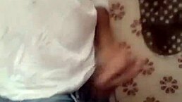 Guy fixes shower gets blowjob ends with cum on tits