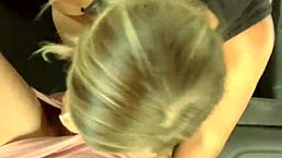 Eating ass and giving foot job in car