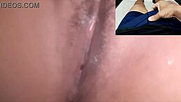 Me excitando com a novinha safada da minha ex batendo uma siririca gostosa que me fez gozar.