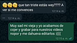 My friend stays overnight at my house in tight leggings hugging her ass finally lets me record her