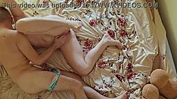 Passionate couple enjoys intimate homemade sex with moans and creampie?